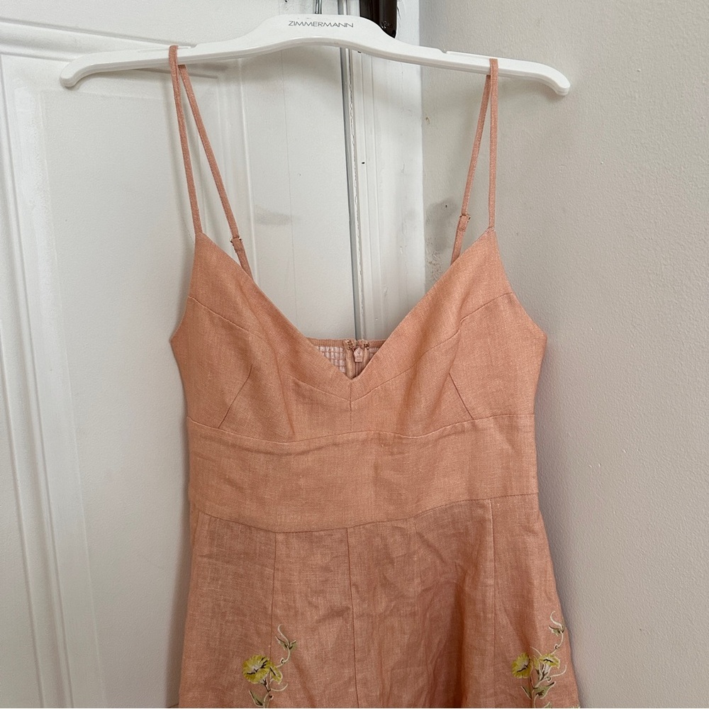Zimmermann Peach Floral Dress - Picture 7 of 11